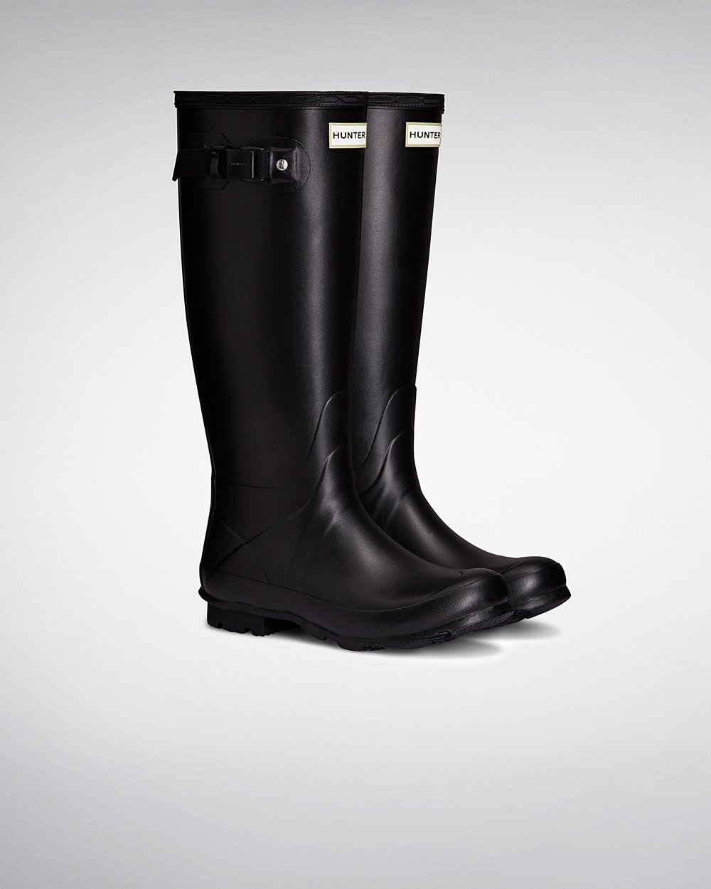 Womens Tall Rain Boots - Hunter Norris Field Neoprene Lined (81KXBHVWT) - Black